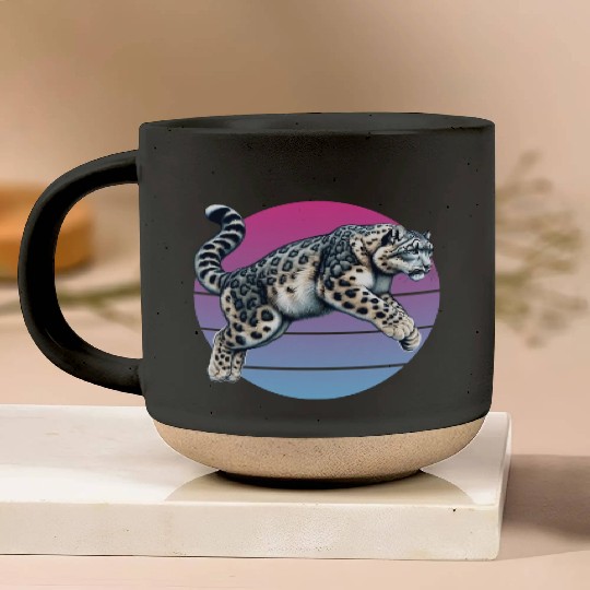 Snow Leopard Leopard White Leopard Pottery Mugs