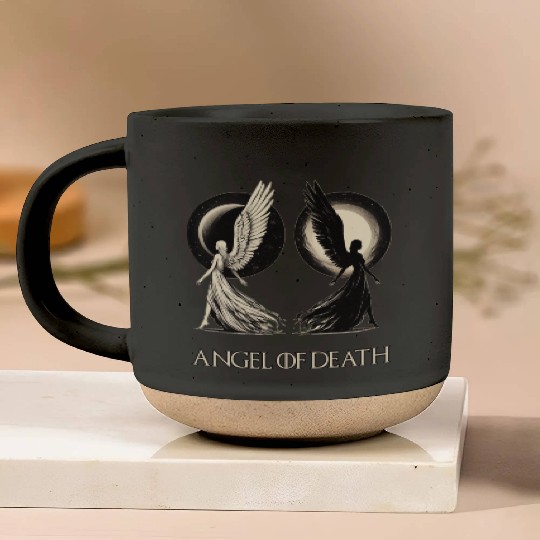 Angel of Death - Sun And Moon Mystical Artwork Pottery Mugs