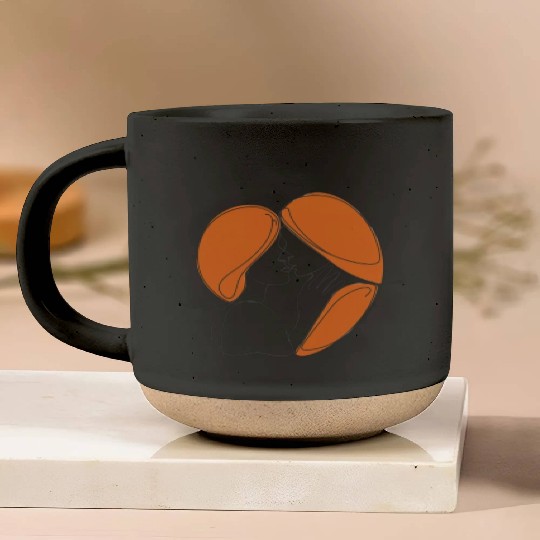 Elegant Lesbian Couple Kissing Line Drawing Pottery Mugs