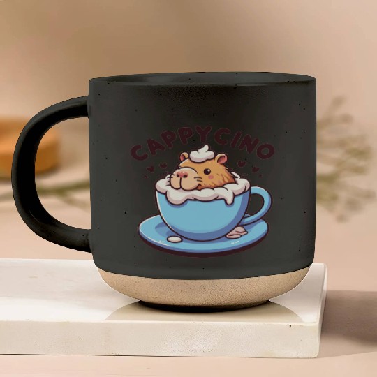 Cappyccino Capybara Coffee Cappuccino Pottery Mugs