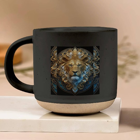 1920s Art Deco lion, gold Pottery Mugs
