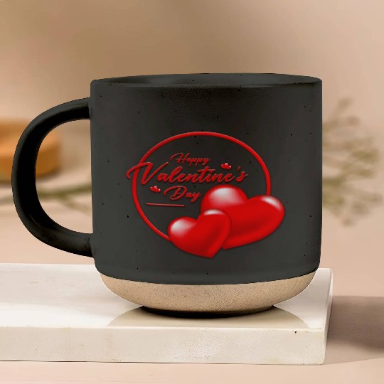 Valentine's Day. Pottery Mugs