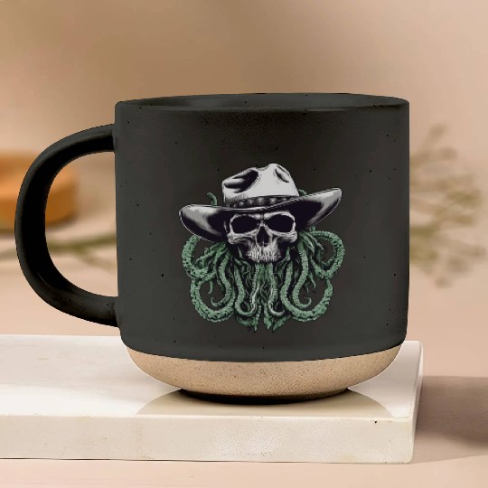 Skull and Tentacles - Weird Wild West Fusion Pottery Mugs