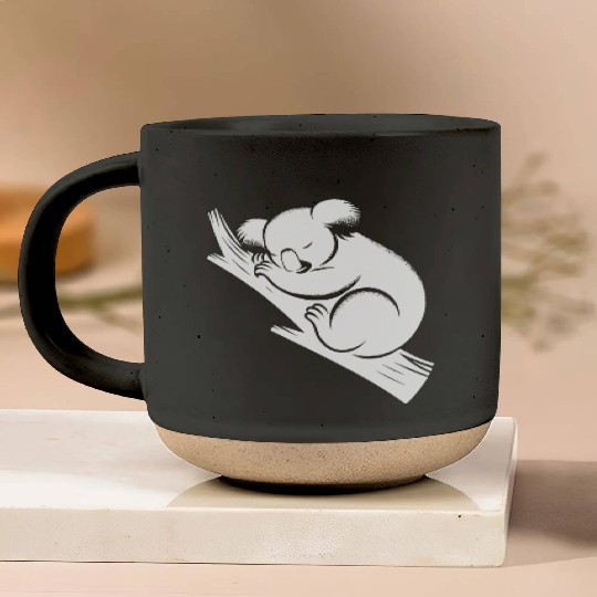 Sleeping Koala On A Branch Pottery Mugs