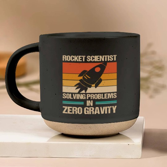 Rocket Scientist Retro Zero Gravity Vintage Pottery Mugs
