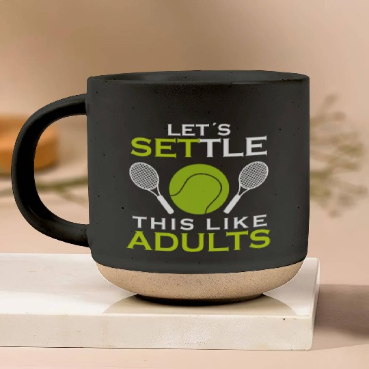 Funny Adults Tennis Player Pottery Mugs