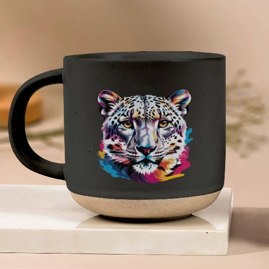 Snow leopard Pottery Mugs