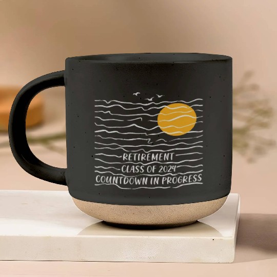 2024 Retirement Countdown Beach Pottery Mugs