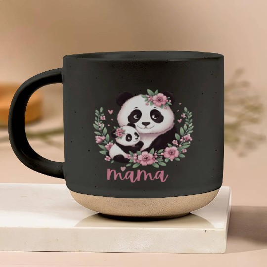 Panda Lover I Mama Panda And Cub Mother's Day Pottery Mugs