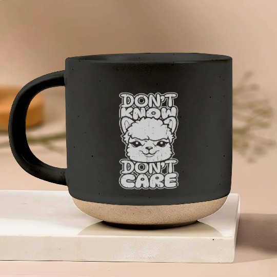 Alpaca Alpaka Funny Dont Know Dont Care Pottery Mugs