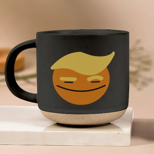 Support Donald J. Trump. Orange Trump Smile Face. Pottery Mugs