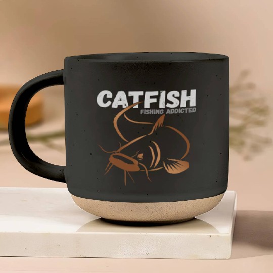 Catfish Fishing Addicted Pottery Mugs
