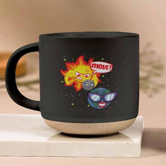 Total Solar Eclipse Move! 4.08.24 Funny Eclipse Pottery Mugs