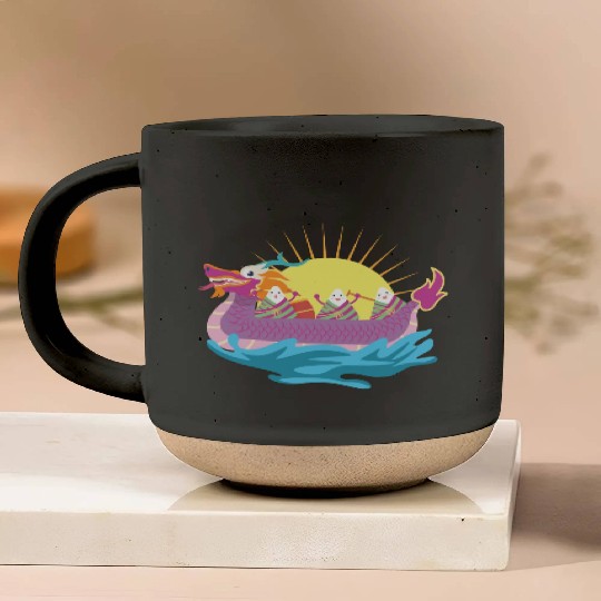 Chinese Dragon Boat Chinese Gift Pottery Mugs