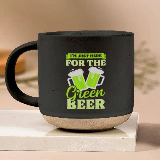 Funny St Patricks Day Here For Green Beer Pottery Mugs