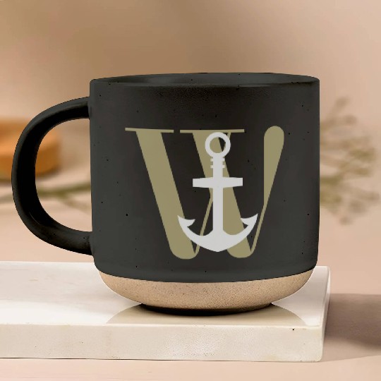 Wanchor W Anchor Essential,Hunter, pirate, ship Pottery Mugs