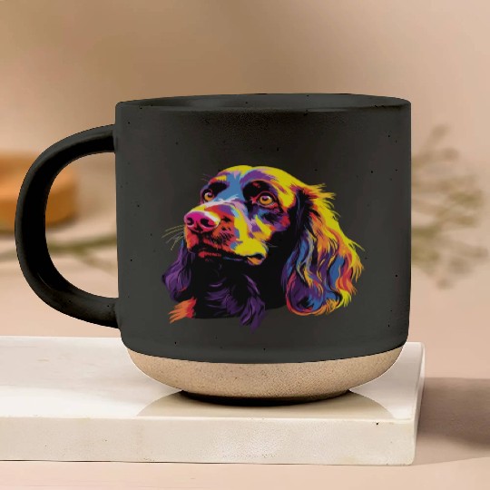 Watercolor Colorful Boykin Spaniel Pottery Mugs