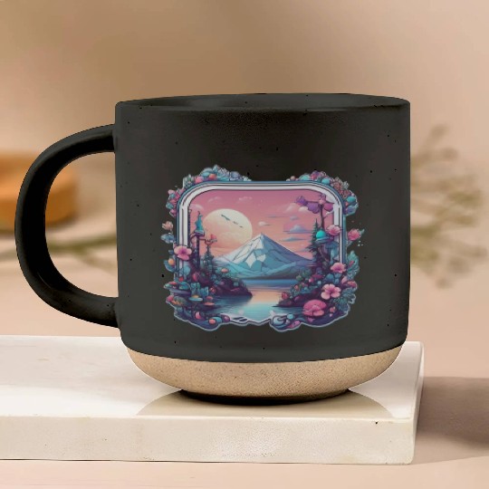 Landscape Silver mountain who loves landscape Pottery Mugs