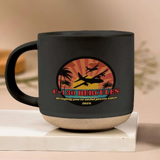 Bringing you to awful places - C-130 Hercules Pottery Mugs