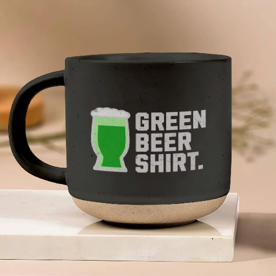 Green Beer Pottery Mugs for St. Patrick's Day