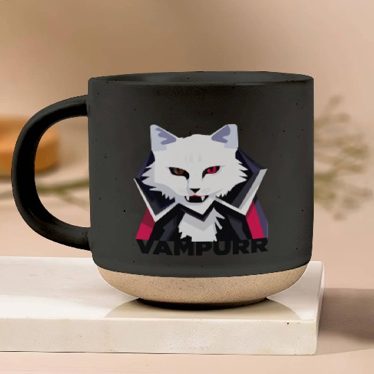 Vampurr The Vampire Cat Pottery Mugs