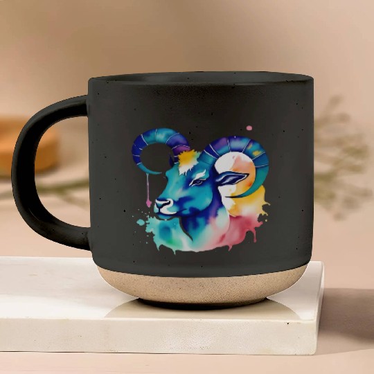 Color splash zodiac: Capricorn Pottery Mugs
