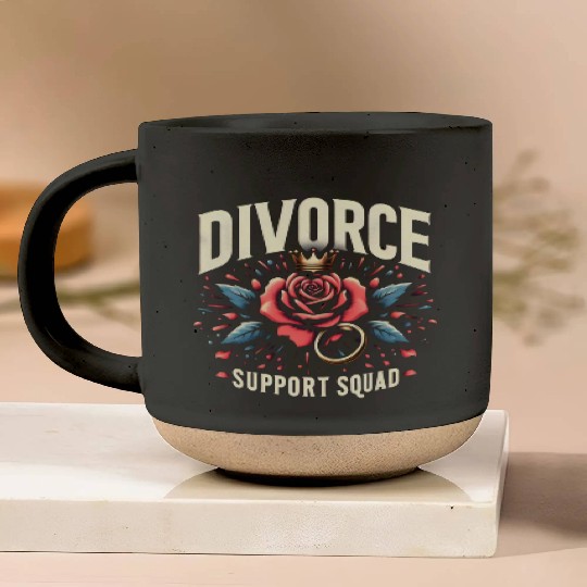 Divorce Support Squad Matching Friends Family Rose Pottery Mugs