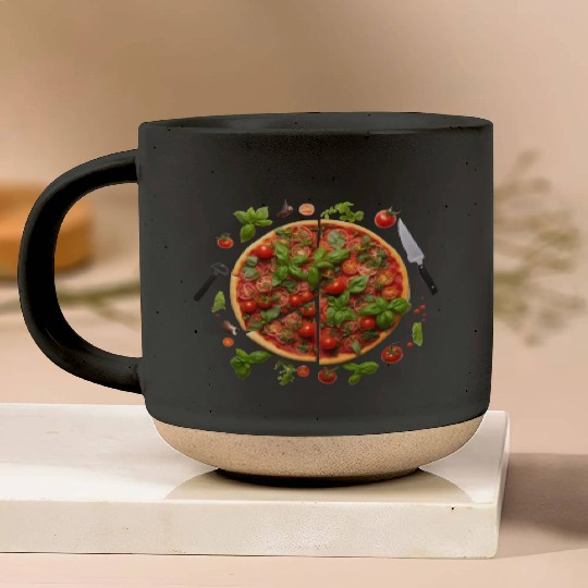 Pizza Garden Harvesting Green Thumb Pottery Mugs
