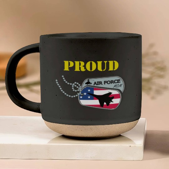 Proud Air Force Mom Pottery Mugs