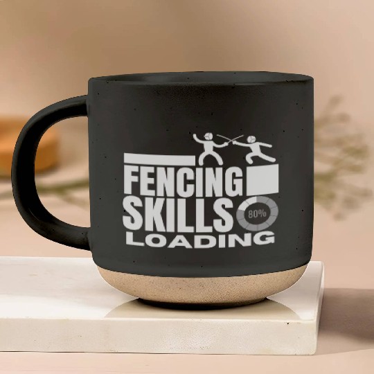 Fencing Skills Loading Funny Fencer Pottery Mugs