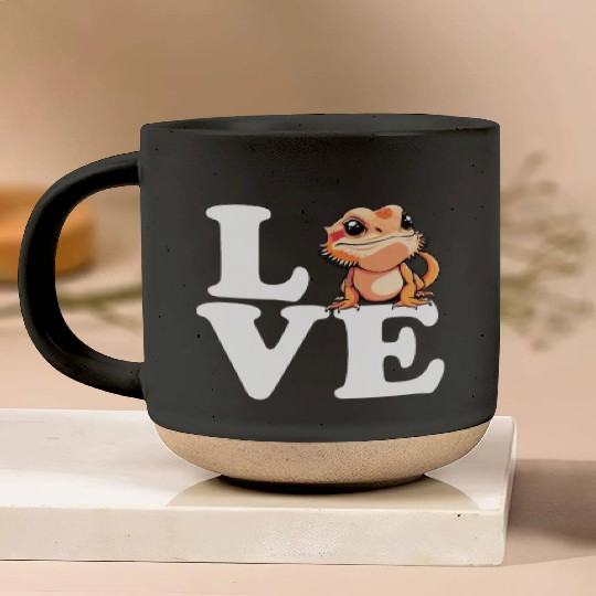 I love bearded dragon, reptile bearded Pottery Mugs