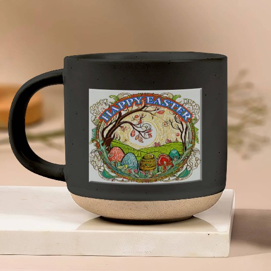 Happy Easter Holiday Celebration Pottery Mugs