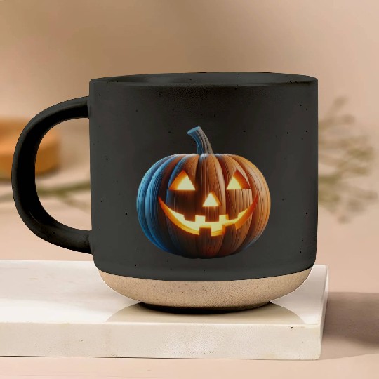 Jack o Lantern Pumpkin Pottery Mugs