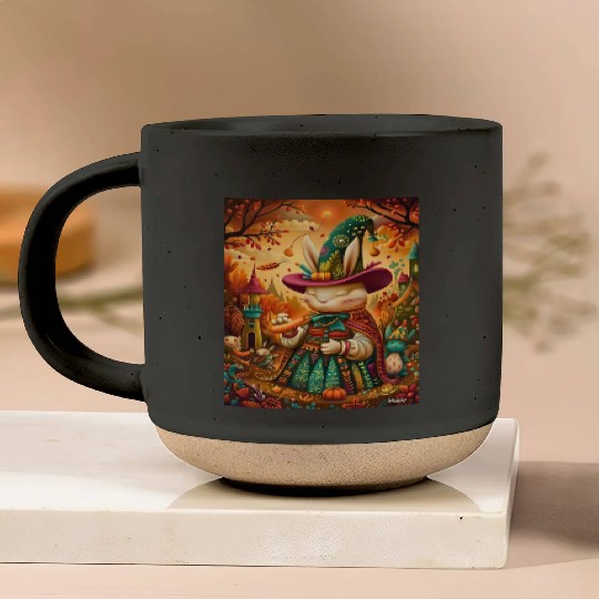 The Carrot Conjurer: A Rabbit Wizard's Naif Pottery Mugs