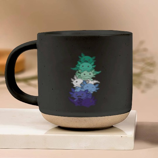 Gay Flag Gay Pride Lgbtq Axolotl Pottery Mugs