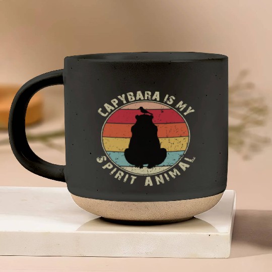Capybara Is My Spirit Animal Pottery Mugs