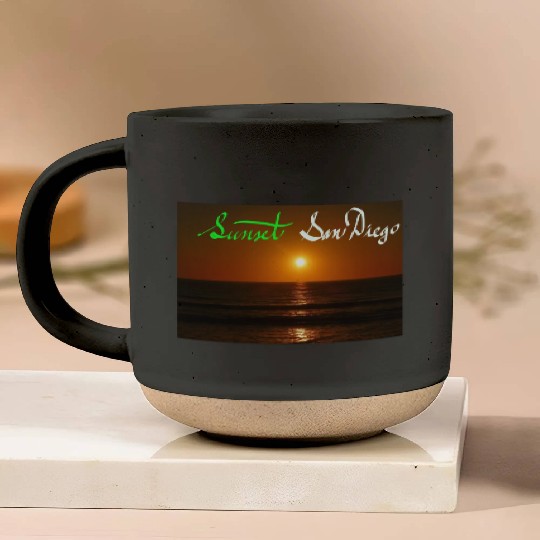 Beautiful San Diego Beach Sunset Pottery Mugs