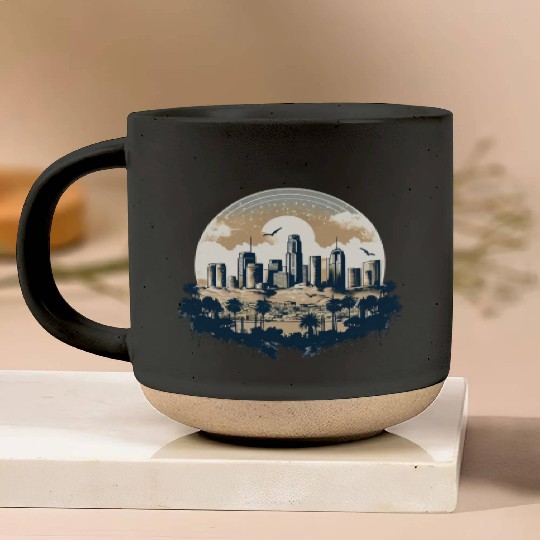 Los Angeles - City of Angels Pottery Mugs