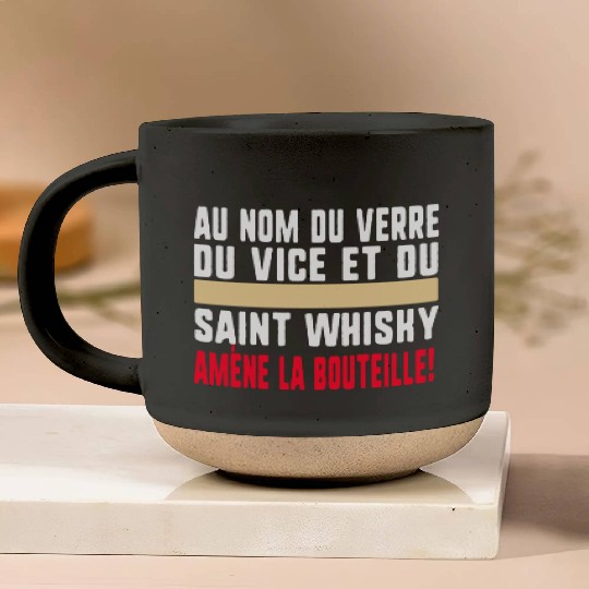Au Nom Du Verre Du Vice Et Du Saint Whisky Amène Pottery Mugs
