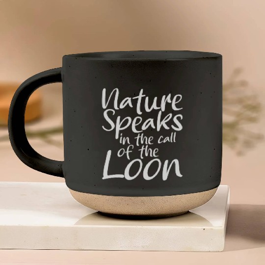 Nature Speaks In The Call Of The Loon Pottery Mugs