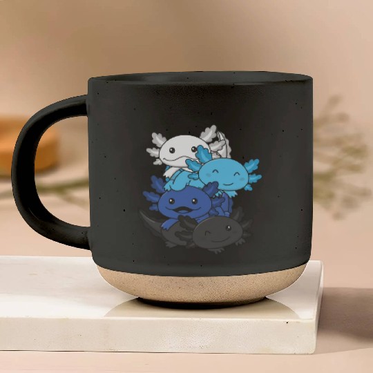 Transmasc Flag Pride Lgbtq Cute Axolotl Stack Pottery Mugs