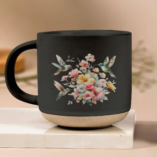 Hummingbird Nature Lover Spring Wildlife Vintage Pottery Mugs