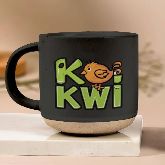 Kiwi Bird Cartoon Pottery Mugs