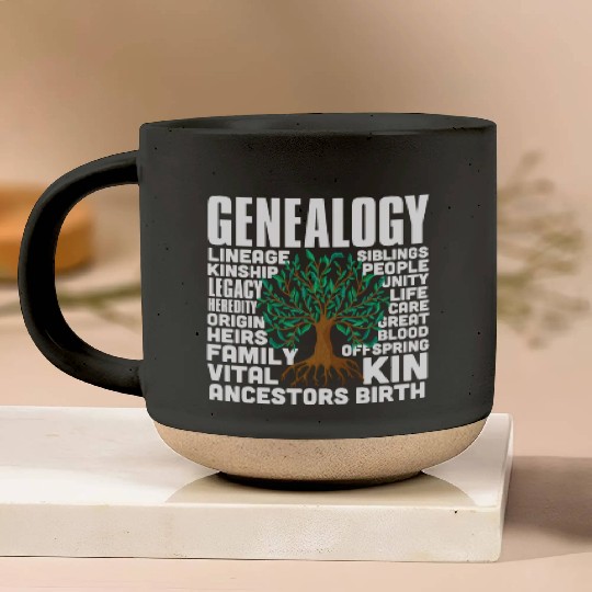 Genealogy Word Cloud Family Ancestry Genealogist Pottery Mugs