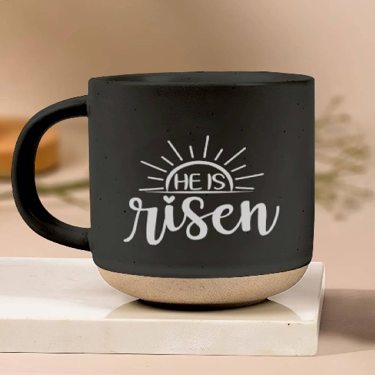 He Is Risen Sunrise Christian Easter Jesus Pottery Mugs