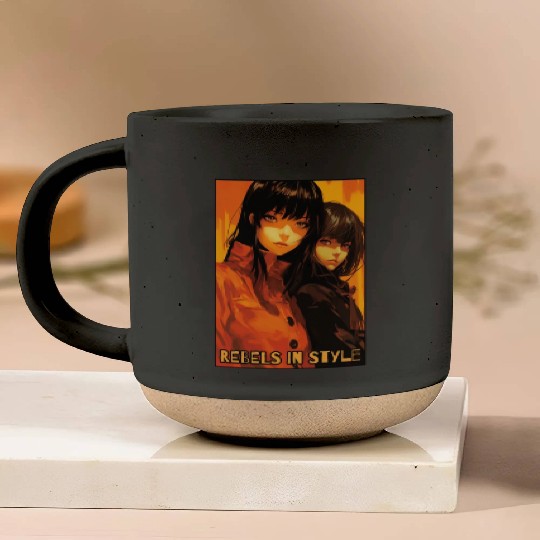 Rebels in Style: Anime Girls Pottery Mugs