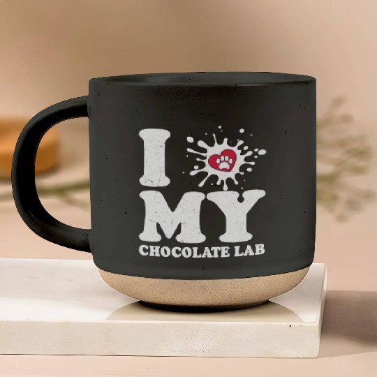 I Love My Chocolate Lab Labrador Retriever Owner Pottery Mugs