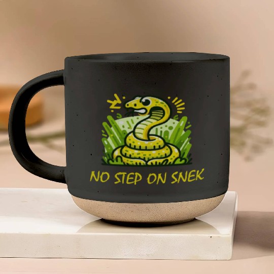 No step on snek Pottery Mugs