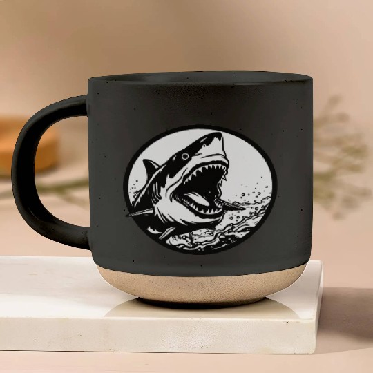 Great White Shark - Ocean Shark - Shark Lover Pottery Mugs