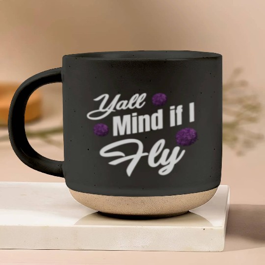 Yall Mind If I Fly Funny Cheer Flyer Football Pottery Mugs